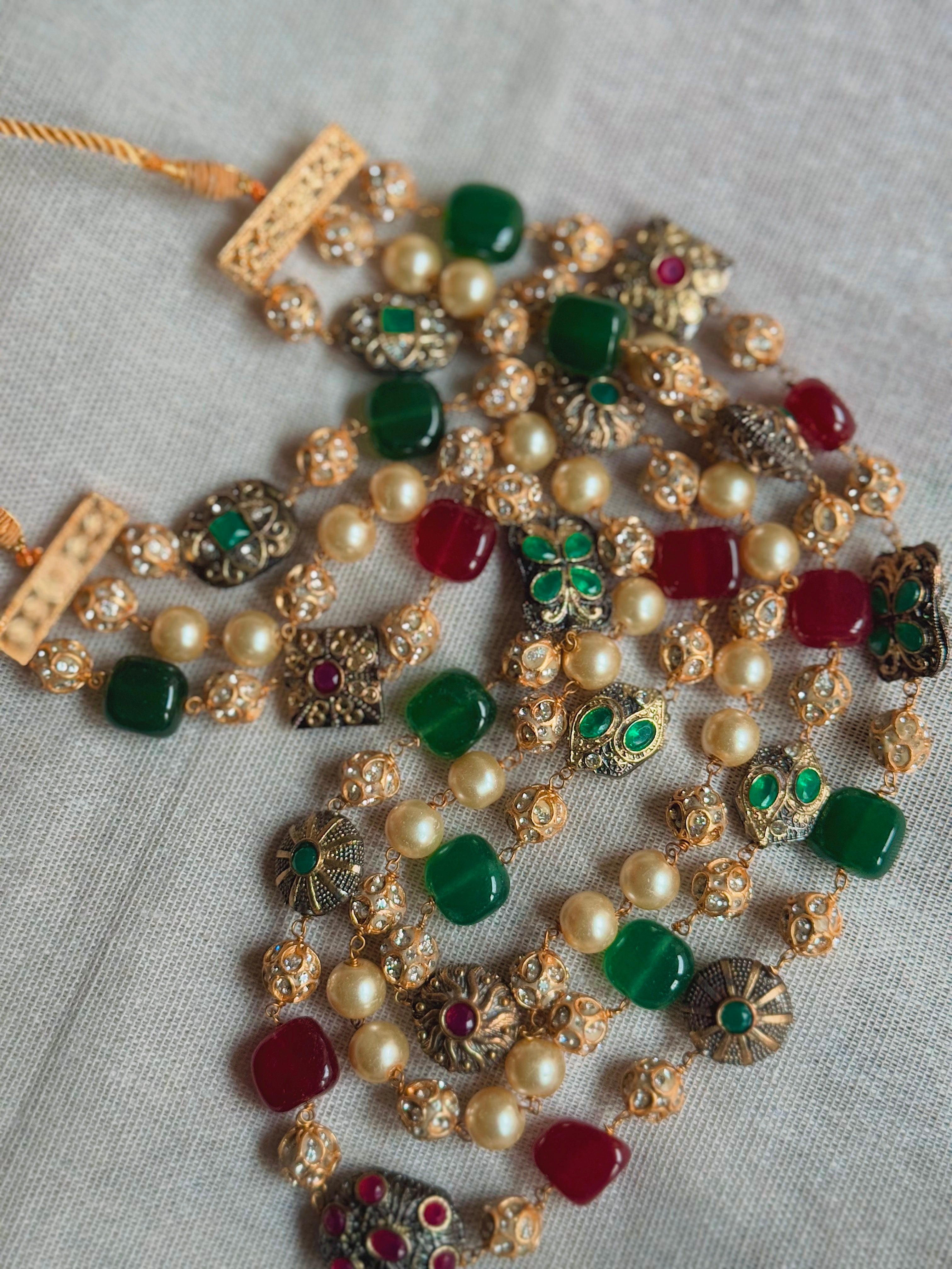 Red Green String Red Green 3 Strings (with earrings) – Shop Maya
