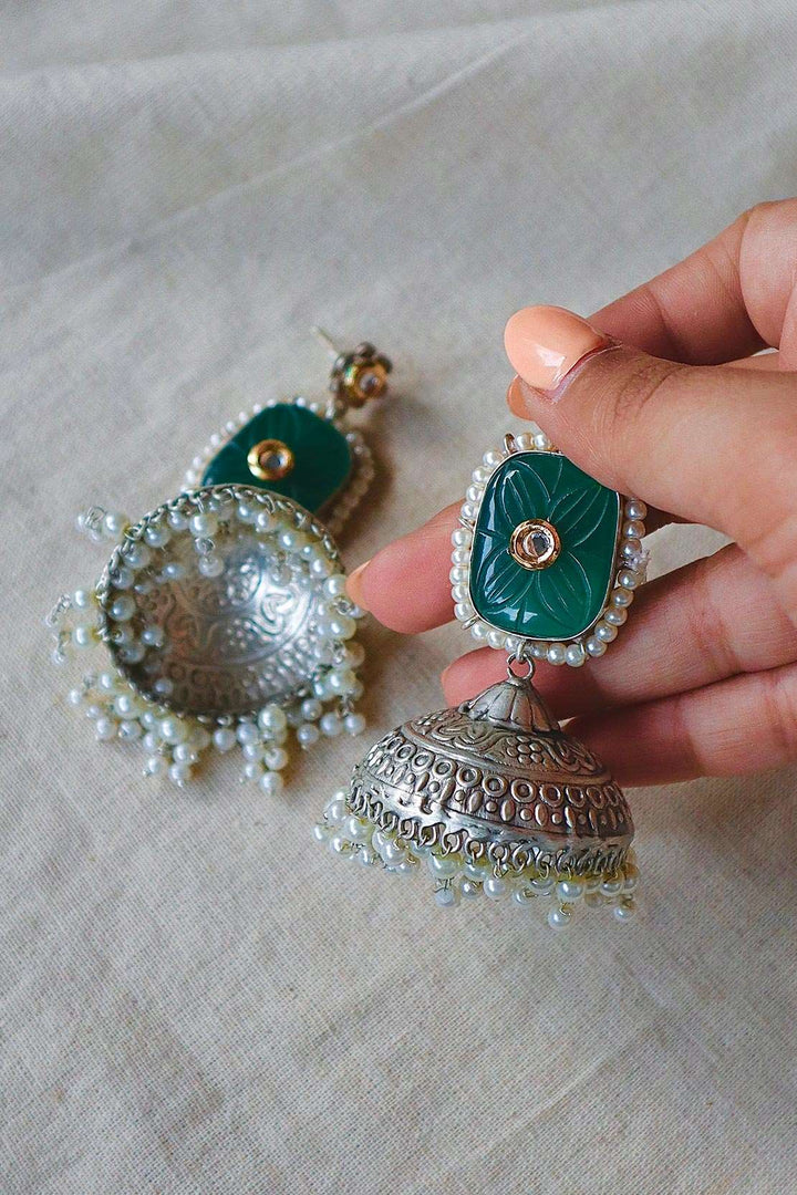 Chandni Green Earrings