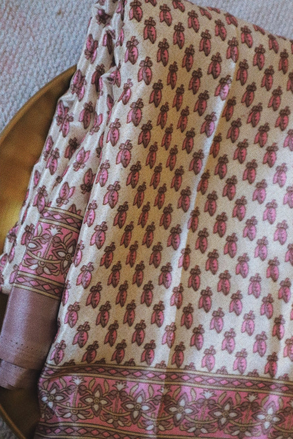 Pink Silk Sari 1
