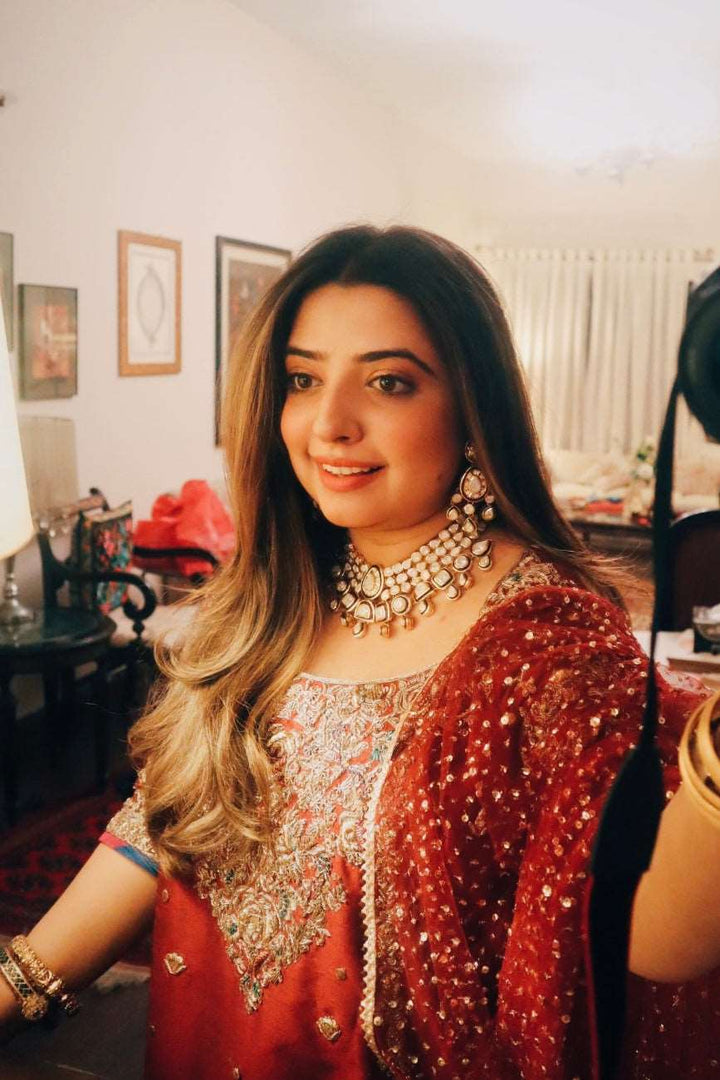 Mahrani Choker Necklace (with earrings + teeka)