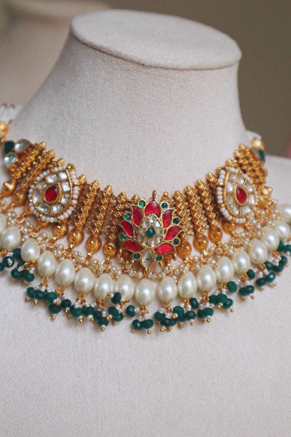 Lotus Choker (with earrings)