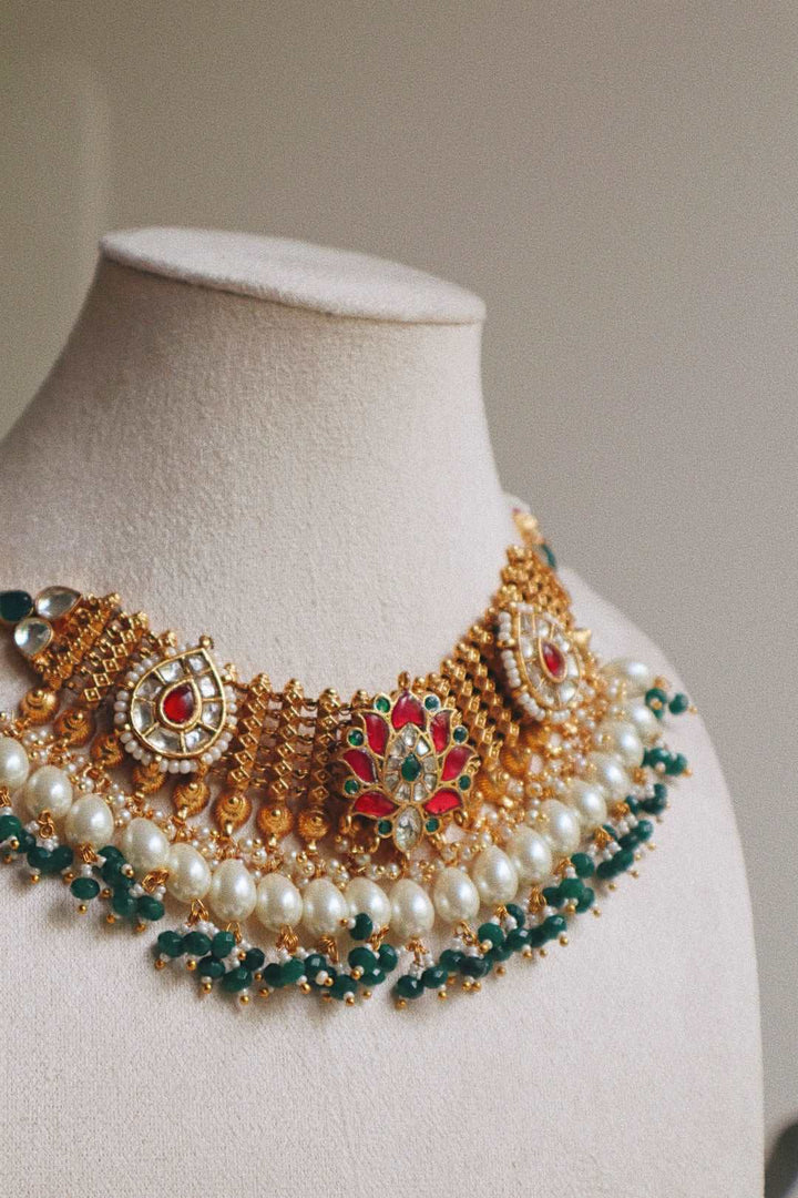 Lotus Choker (with earrings)