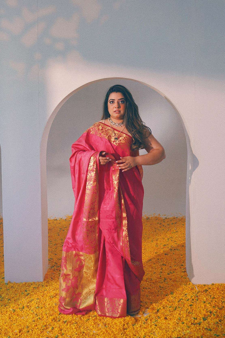 Pink & Gold Sari
